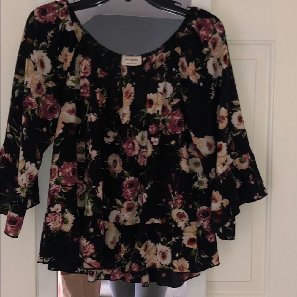 Floral off the shoulder blouse